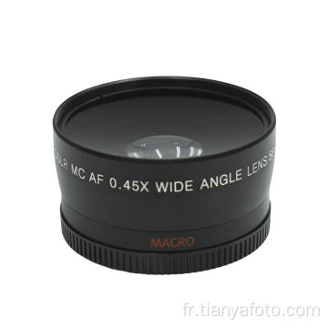 Objectif grand angle 49-58 mm 0,45x + téléobjectif 2,5x